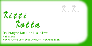 kitti kolla business card